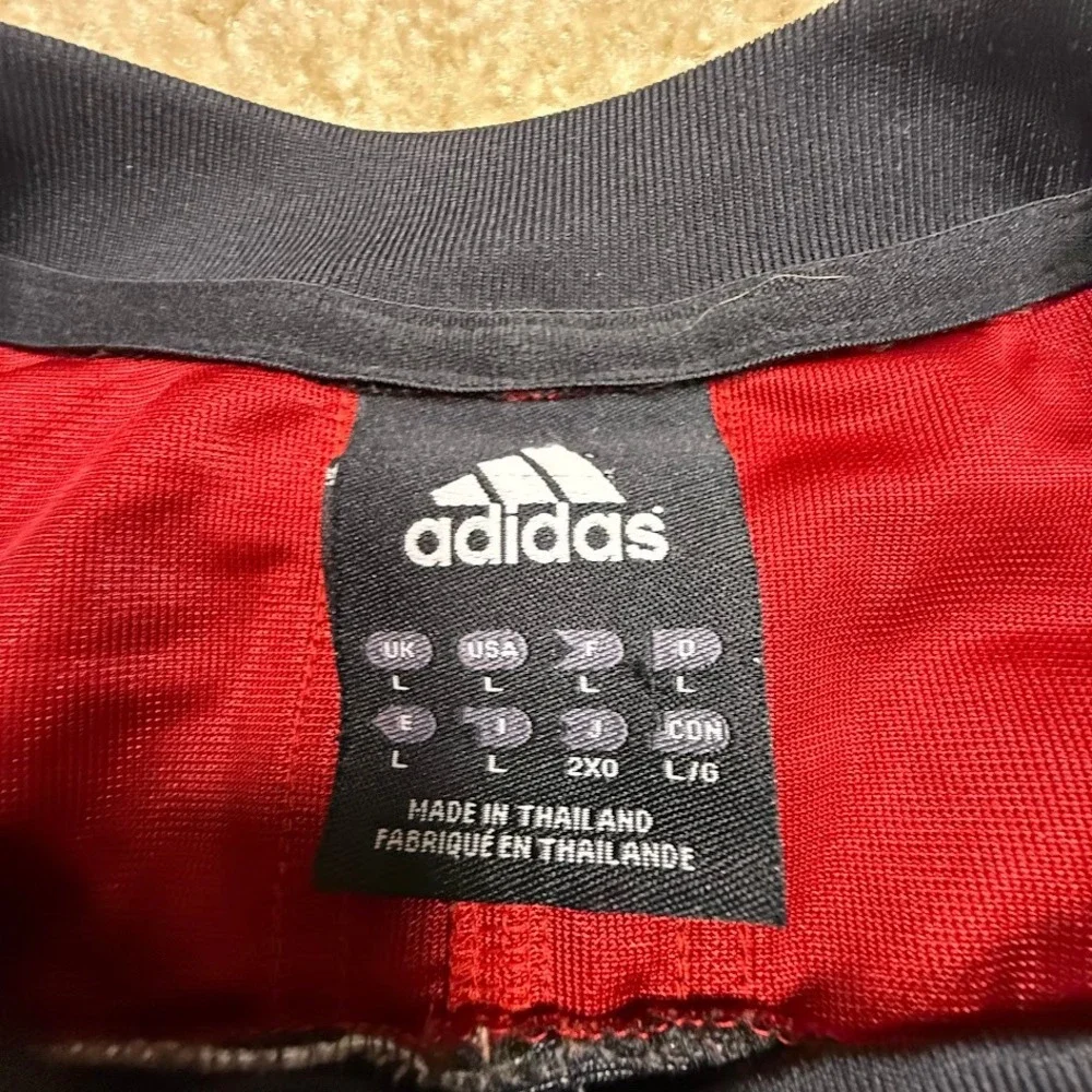 Adidas Mens Sleeveless Mesh Dazzle Training Jersey Black Red Size L Y2K